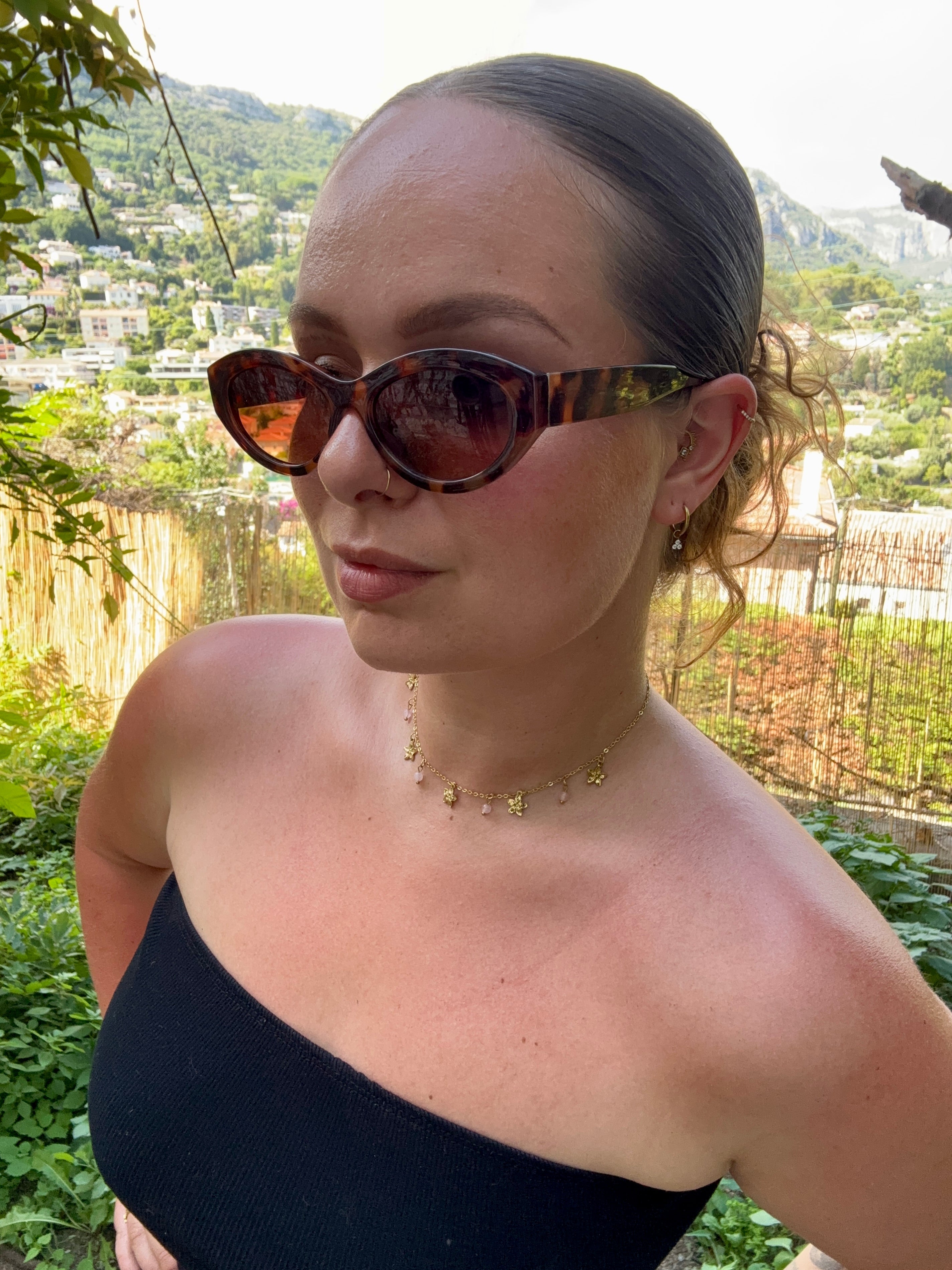 Collier "Jade" rose Kelyana Collection