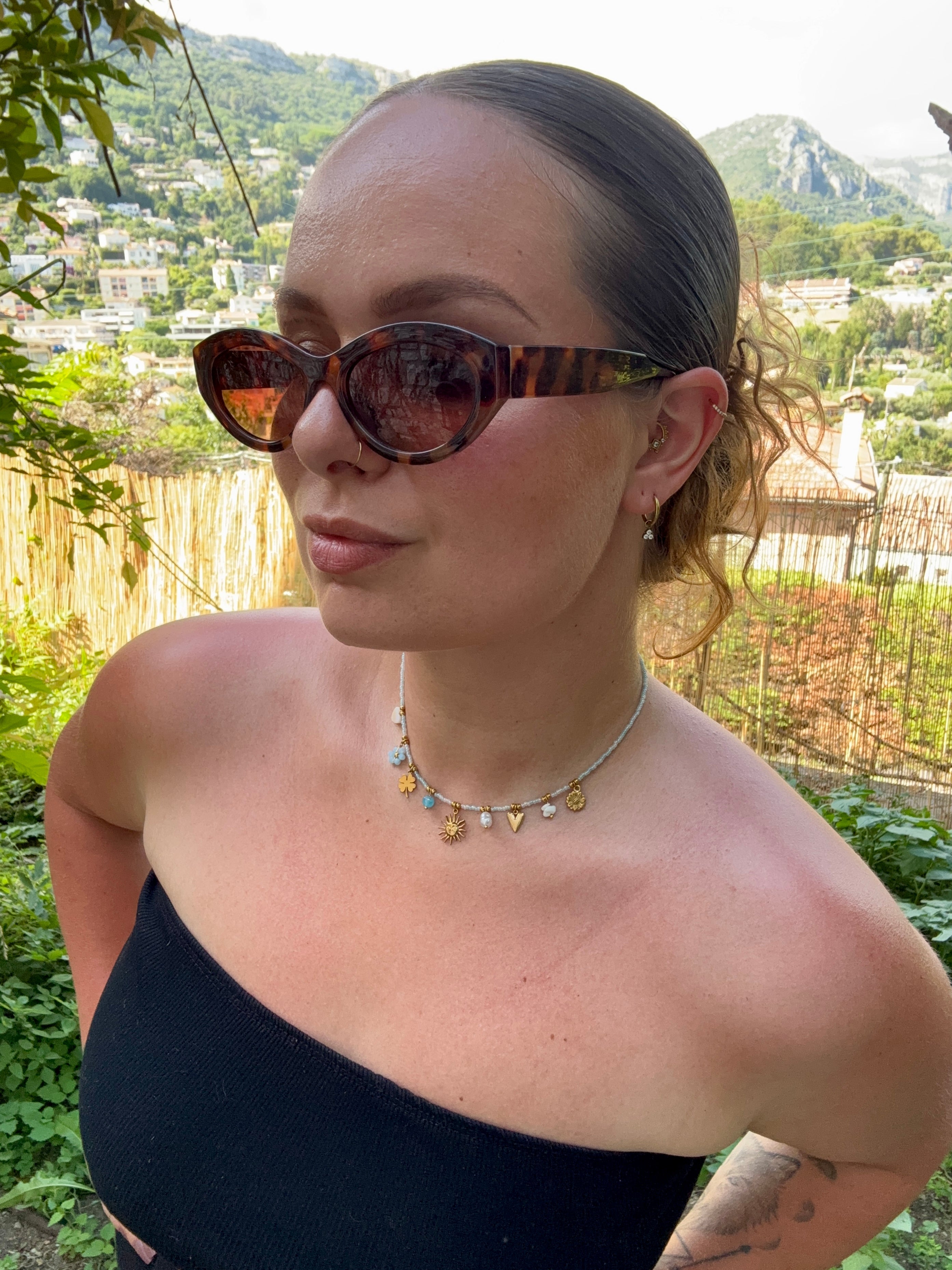 Collier "Éden" bleu Kelyana Collection